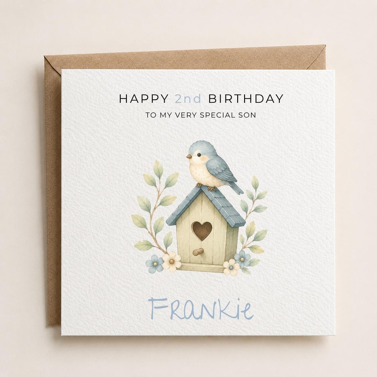 Personalised Birds Theme Birthday Card for Son, Grandson, Brother etc