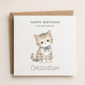 Personalised Cats Theme Birthday Card for Son, Grandson, Brother etc