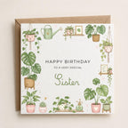 Personalised Plants Theme Birthday Card for Wife, Mum, Grandma, Daughter, Auntie, Sister etc