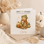 Personalised Autumn Theme Birthday Card for Son, Daughter, Brother, Sister, Friend etc