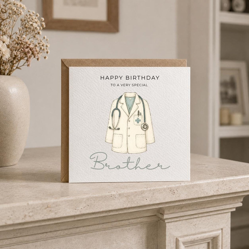 Personalised Doctor Theme Birthday Card for Husband, Dad, Grandad, Son,  Uncle, Brother etc