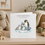 Personalised Artic Animals Theme Birthday Card for Son, Grandson, Brother etc