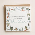 Personalised Skiing Theme Birthday Card for Husband, Dad, Grandad, Son,  Uncle, Brother etc