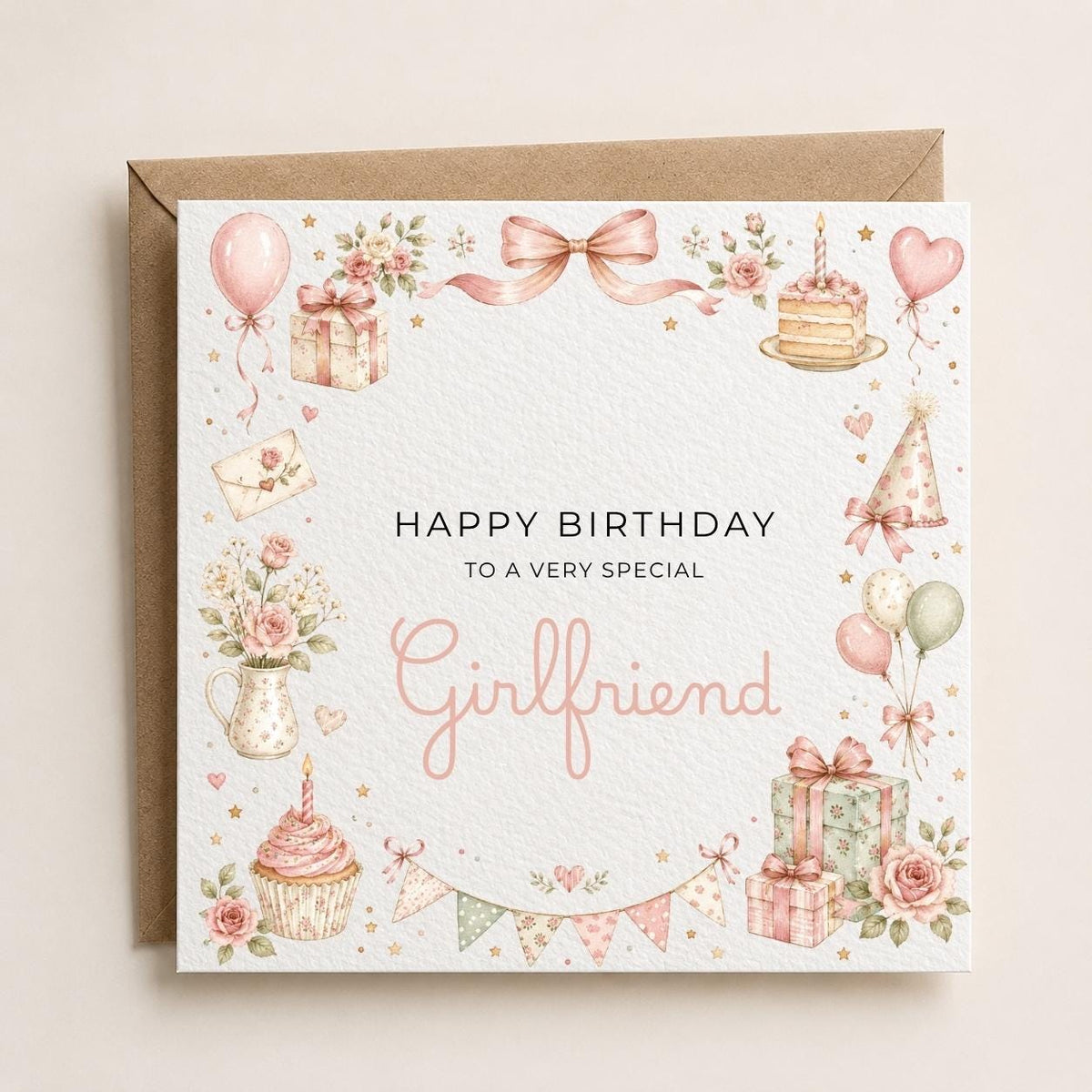 Personalised Birthday Theme Birthday Card for Wife, Mum, Grandma, Daughter, Auntie, Sister etc
