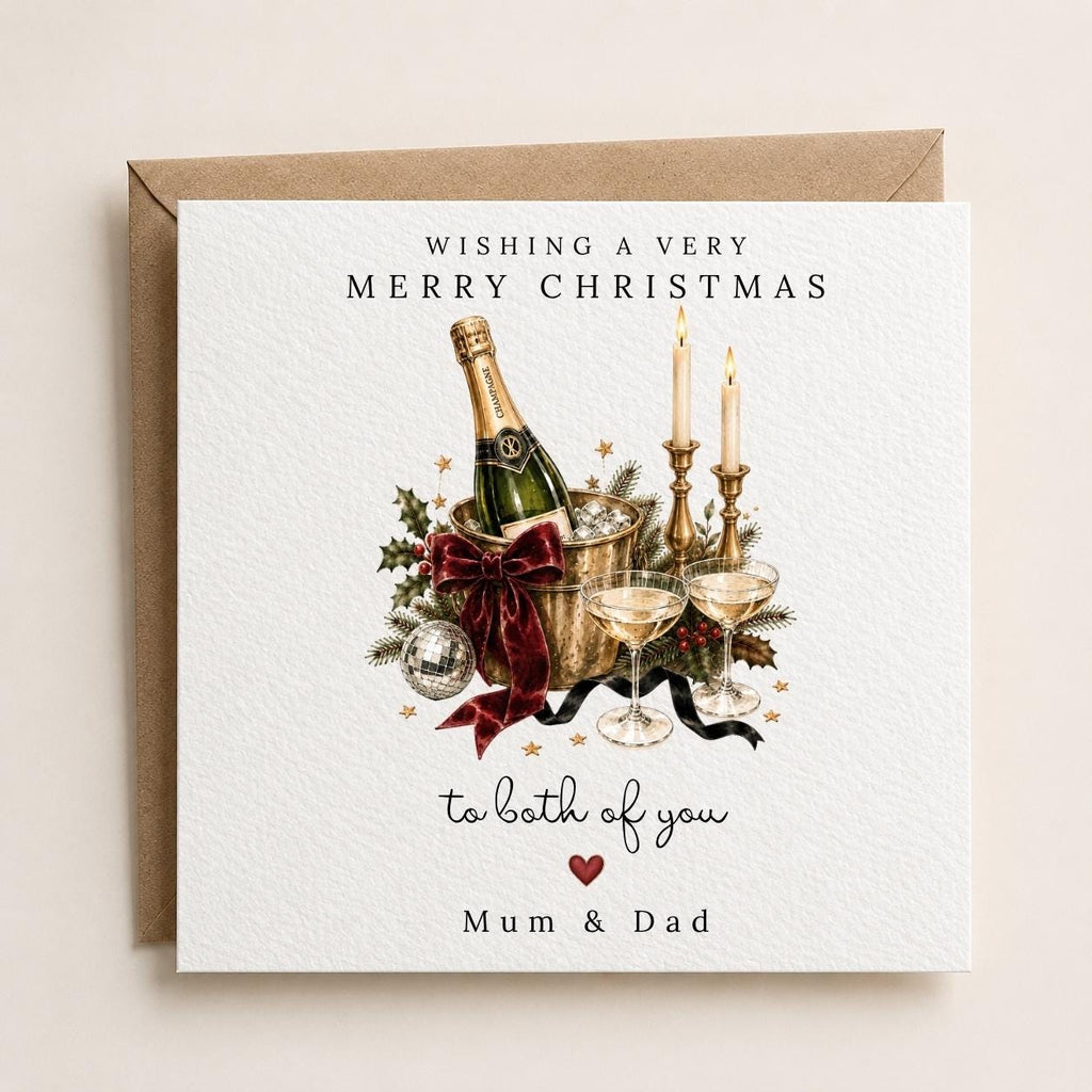 Personalised Christmas Card | Vintage Festive Greeting | Luxury Xmas Keepsake | Completely Customisable | Christmas After Dark