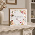 Personalised Wine Theme Birthday Card for Wife, Mum, Grandma, Daughter, Auntie, Sister etc