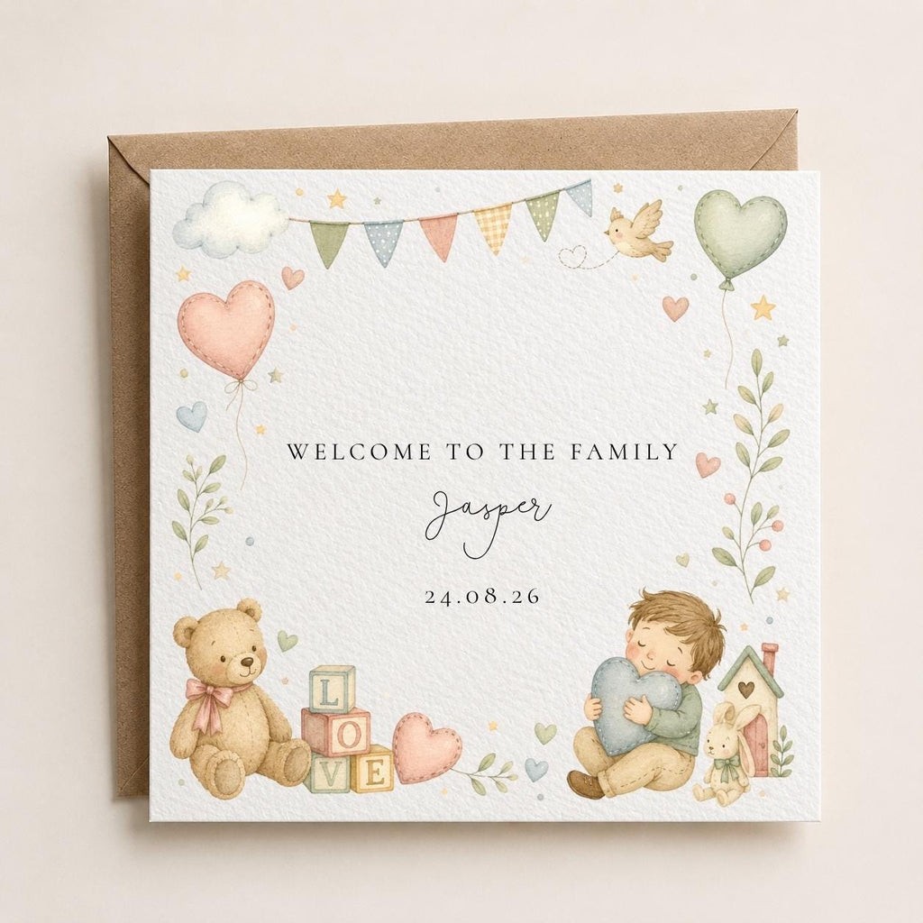 Personalised Child Adoption Card