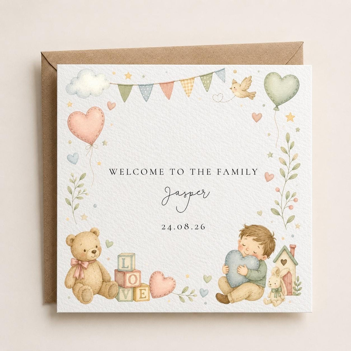 Personalised Child Adoption Card