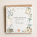 Personalised Doctor Theme Birthday Card for Husband, Dad, Grandad, Son,  Uncle, Brother etc