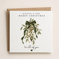 Personalised Christmas Card | Vintage Festive Greeting | Luxury Xmas Keepsake | Completely Customisable | Elegant Mistletoe Christmas