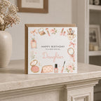 Personalised Makeup Theme Birthday Card for Wife, Mum, Grandma, Daughter, Auntie, Sister etc