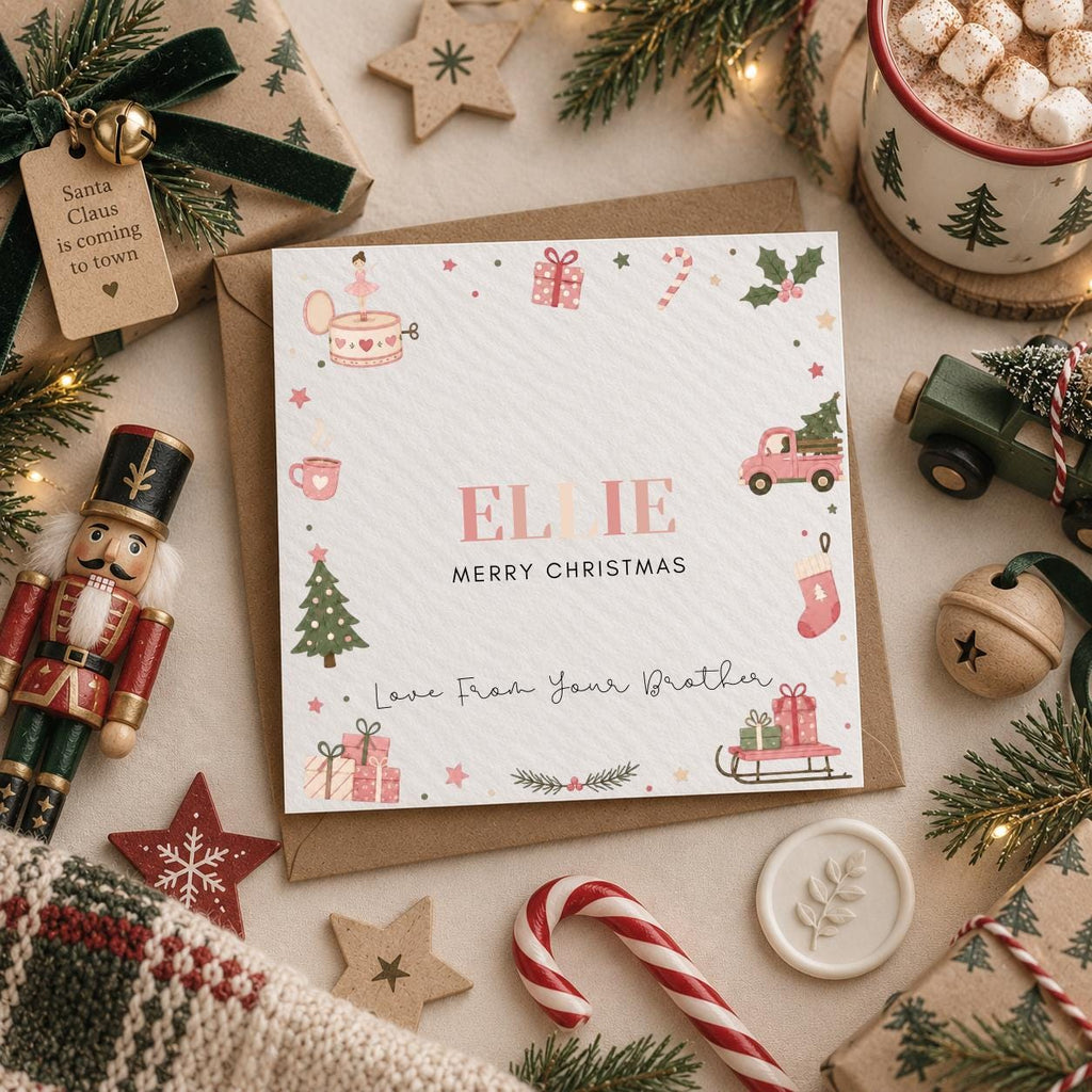 Personalised Christmas Card | For Children | Completely Customisable | Festive Children's Greetings Card