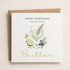 Personalised Gin Theme Birthday Card for Husband, Dad, Grandad, Son,  Uncle, Brother etc