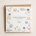 Personalised Space Theme Birthday Card for Son, Grandson, Brother etc