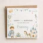 Personalised Prince Theme Birthday Card for Son, Grandson, Brother etc