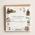 Personalised Train Theme Birthday Card for Husband, Dad, Grandad, Son,  Uncle, Brother etc