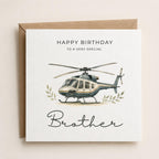 Personalised Helicopter Theme Birthday Card for Husband, Dad, Grandad, Son,  Uncle, Brother etc