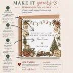 Personalised Christmas Card | Vintage Festive Greeting | Luxury Xmas Keepsake | Completely Customisable | Nostalgic Christmas