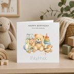 Personalised Toys Theme Birthday Card for Son, Grandson, Brother etc