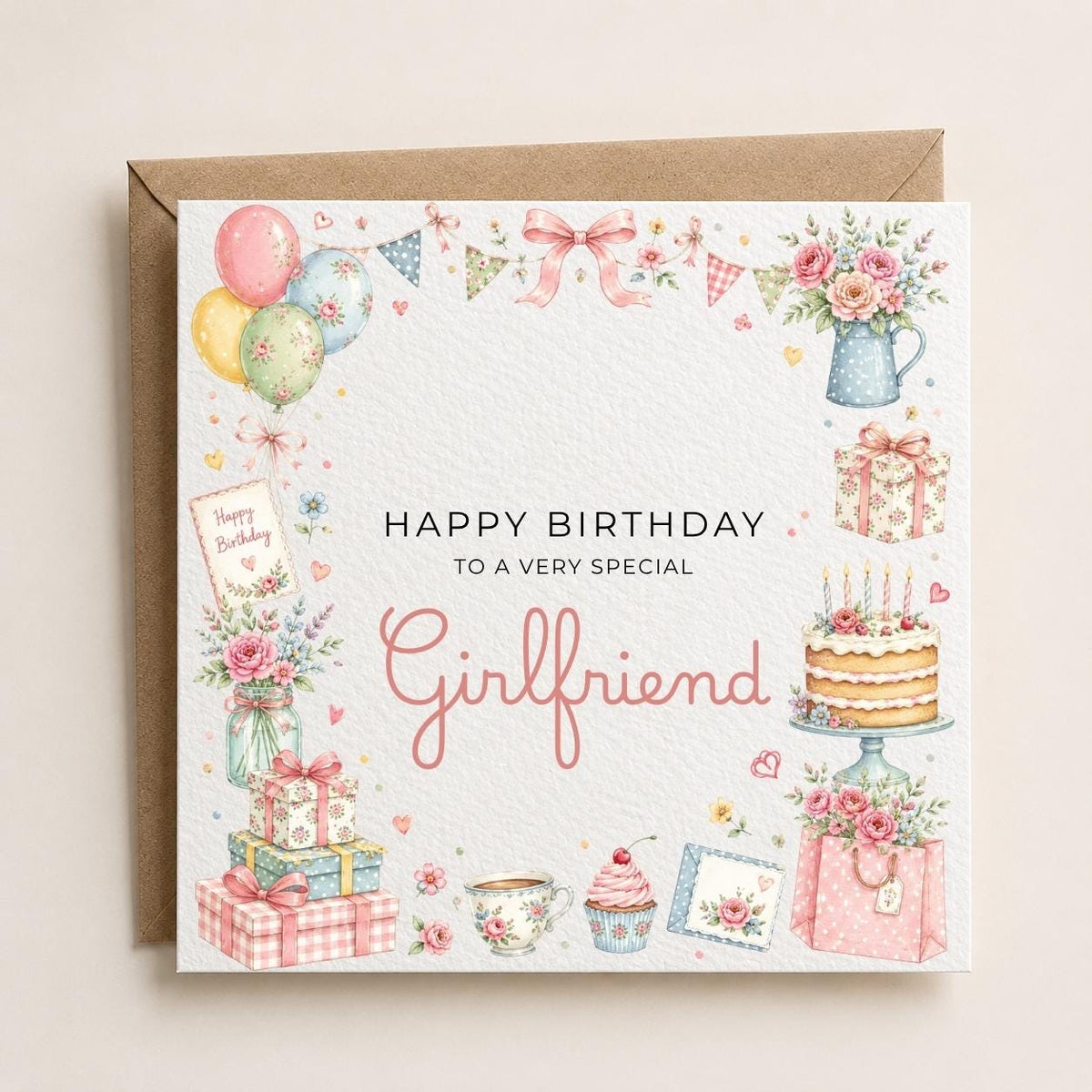 Personalised Birthday Theme Birthday Card for Wife, Mum, Grandma, Daughter, Auntie, Sister etc