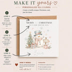 Personalised Christmas Card | For Children | Completely Customisable | Festive Children's Greetings Card | Snowman Theme