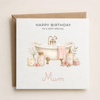 Personalised Spa Theme Birthday Card for Wife, Mum, Grandma, Daughter, Auntie, Sister etc