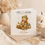 Personalised Autumn Theme Birthday Card for Son, Daughter, Brother, Sister, Friend etc