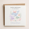 Personalised Sea Theme Birthday Card for Son, Grandson, Brother etc