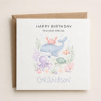 Personalised Sea Theme Birthday Card for Son, Grandson, Brother etc