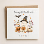 Personalised Halloween Ghost Card, Spooky Birthday Greeting, Custom Name Gift
