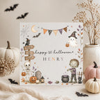 Personalised Halloween Card, Boys First Halloween Birthday Greeting