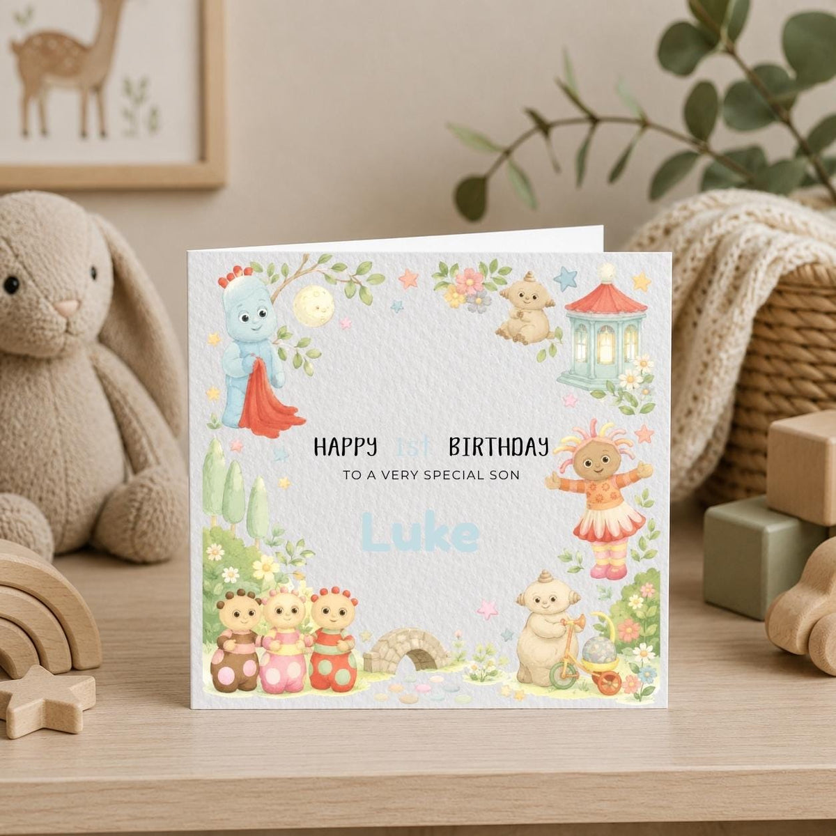 Personalised In the Night Garden Birthday Card for Son, Daughter, Sister