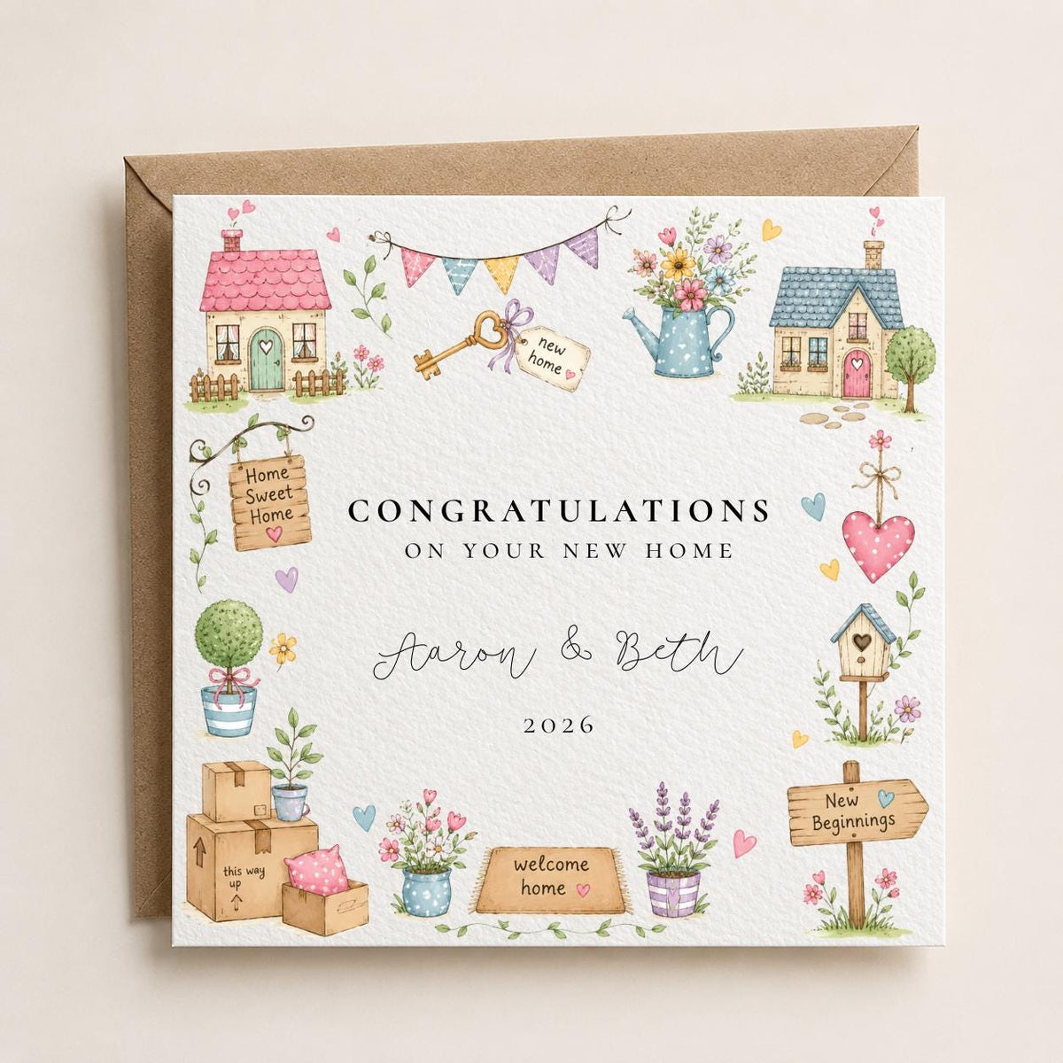 Personalised New Home Card