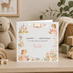 Personalised Storybook Theme Birthday Card for Daughter, Granddaughter, Sister etc
