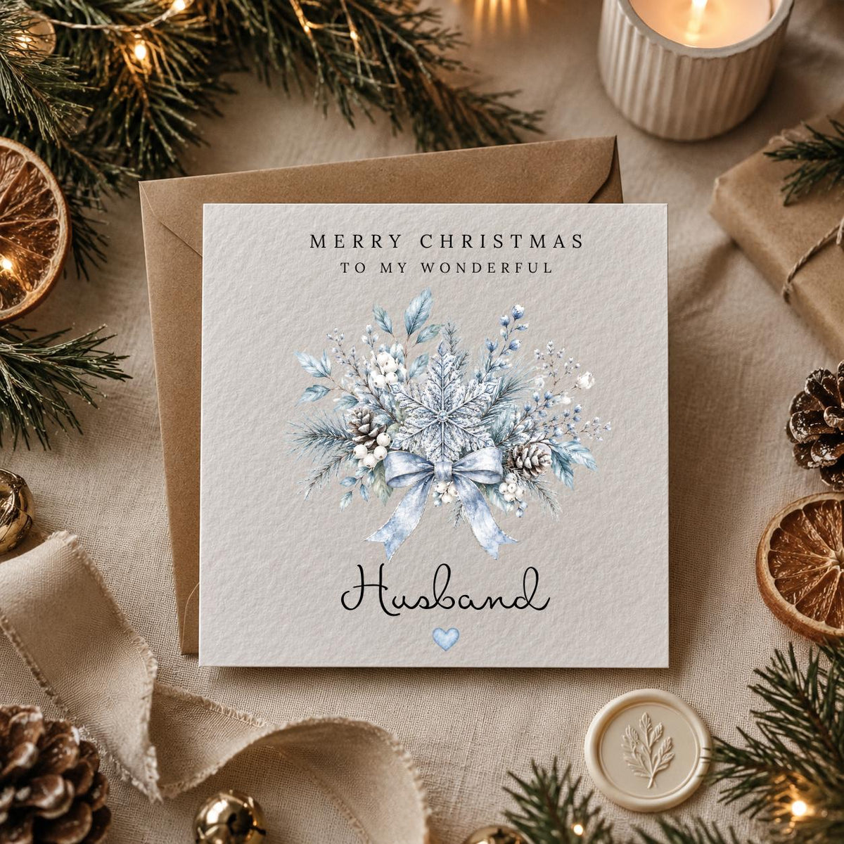 Personalised Christmas Card | Vintage Festive Greeting | Luxury Xmas Keepsake | Completely Customisable | Elegant Winter Wonderland