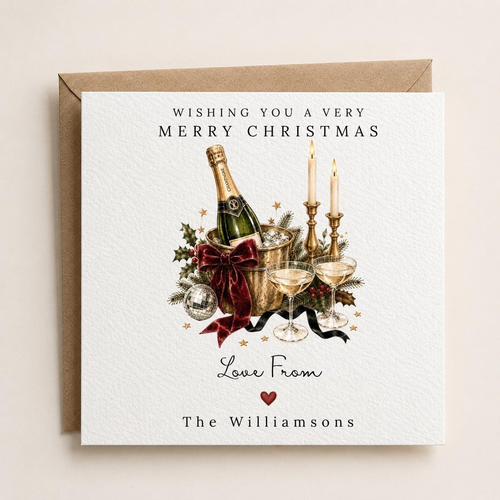 Personalised Christmas Card | Vintage Festive Greeting | Luxury Xmas Keepsake | Completely Customisable | Christmas After Dark