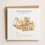 Personalised Vintage Toys Theme Birthday Card for Wife, Mum, Grandma, Daughter, Auntie, Sister etc