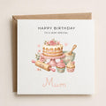 Personalised Baking Theme Birthday Card for Wife, Mum, Grandma, Daughter, Auntie, Sister etc