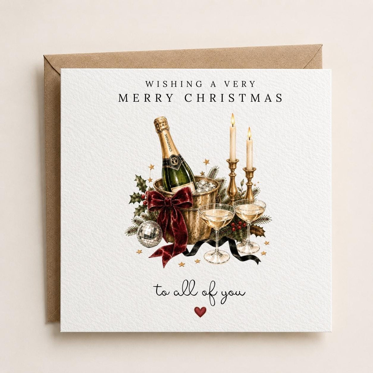 Personalised Christmas Card | Vintage Festive Greeting | Luxury Xmas Keepsake | Completely Customisable | Christmas After Dark