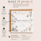 Personalised Christmas Card | For Children | Completely Customisable | Festive Children's Greetings Card | Snowman Theme