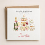 Personalised Afternoon Tea Theme Birthday Card for Wife, Mum, Grandma, Daughter, Auntie, Sister etc
