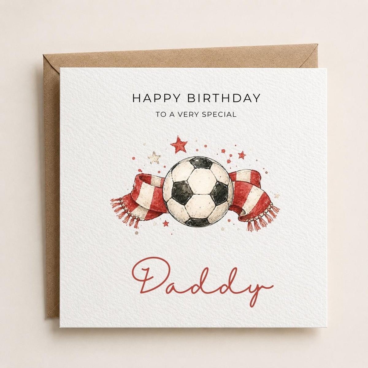 Personalised Football Theme Birthday Card for Husband, Dad, Grandad, Son,  Uncle, Brother etc