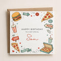Personalised Pizza Theme Birthday Card for Husband, Dad, Grandad, Son,  Uncle, Brother etc