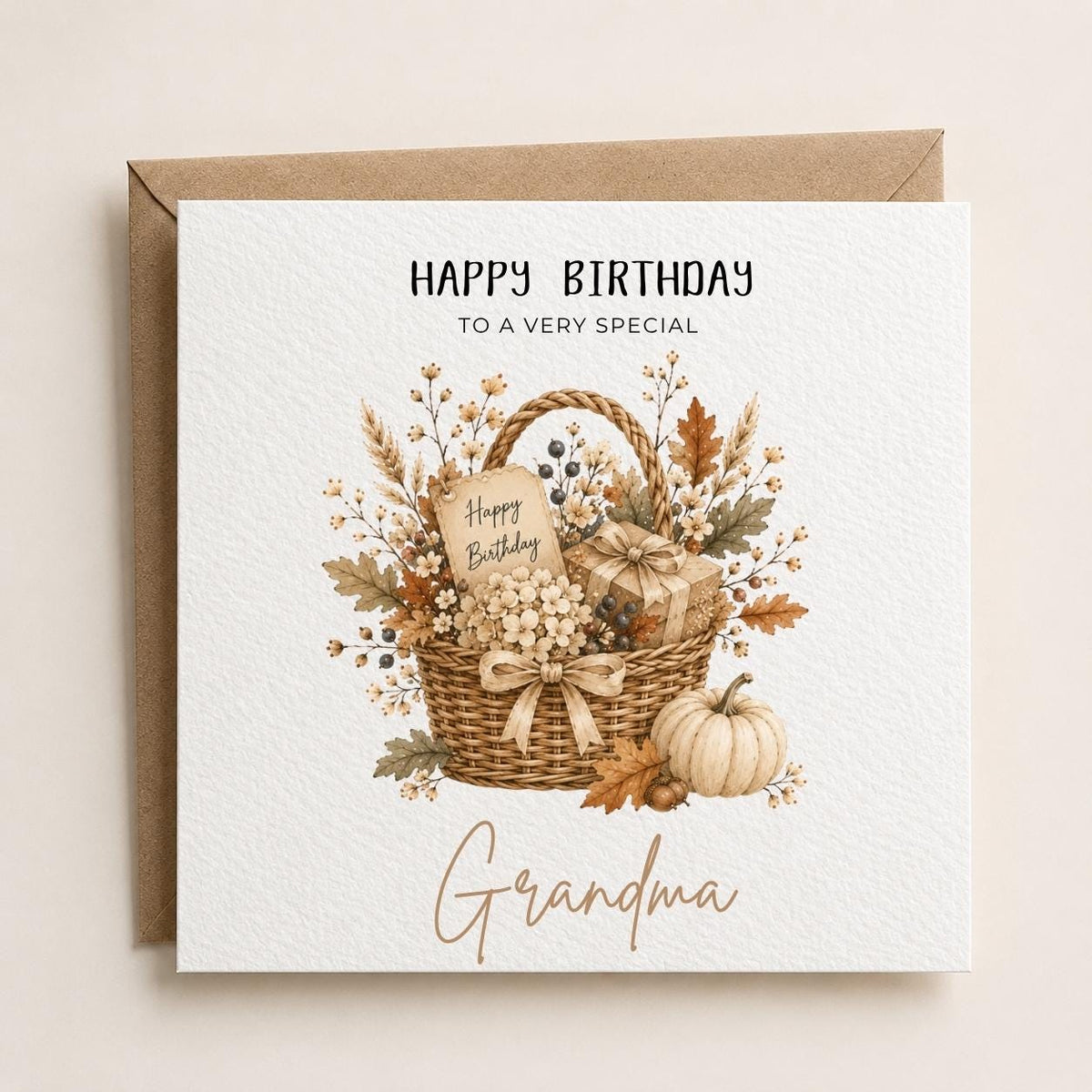 Personalised Autumn Theme Birthday Card for Son, Brother, Sister, Daughter & Friend etc