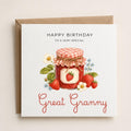 Personalised Jam Theme Birthday Card for Wife, Mum, Grandma, Daughter, Auntie, Sister etc