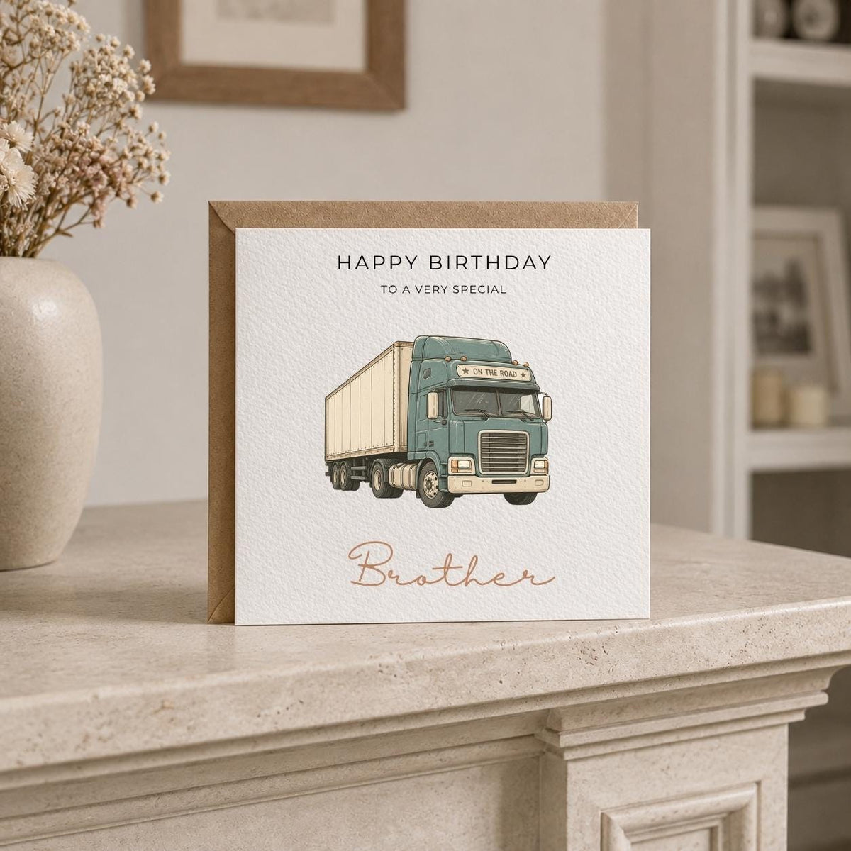 Personalised HGV Truck Driver Birthday Card, Husband, Dad, Grandad, Brother