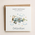 Personalised Airplane Theme Birthday Card for Son, Grandson, Brother etc