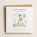Personalised Football Theme Birthday Card for Son, Grandson, Brother etc