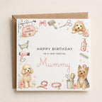 Personalised Dog Groomer Theme Birthday Card for Wife, Mum, Grandma, Daughter, Auntie, Sister etc