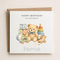 Personalised Toys Theme Birthday Card for Son, Grandson, Brother etc